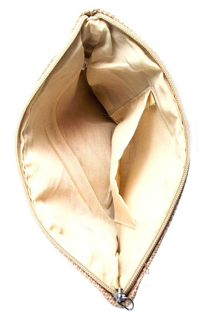 Designer Avocado Woven Fabric Clutch
