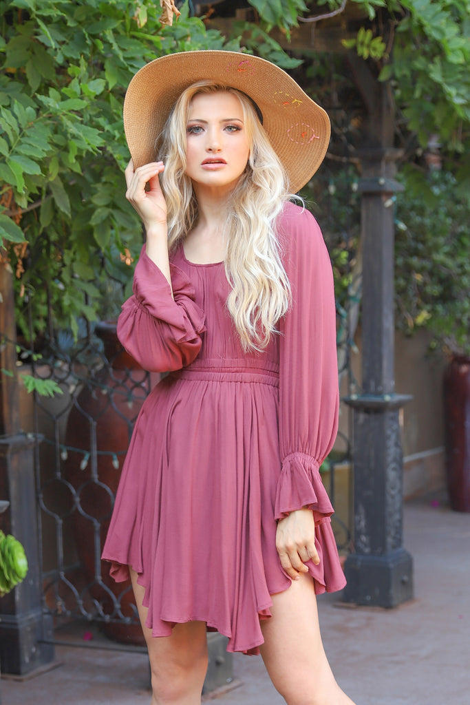 SOMEONE TO ADORE MAROON DRESS