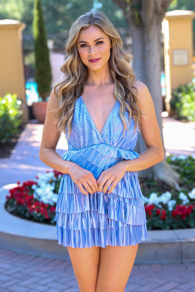 KEEPING YOU FOREVER BLUE MINI DRESS