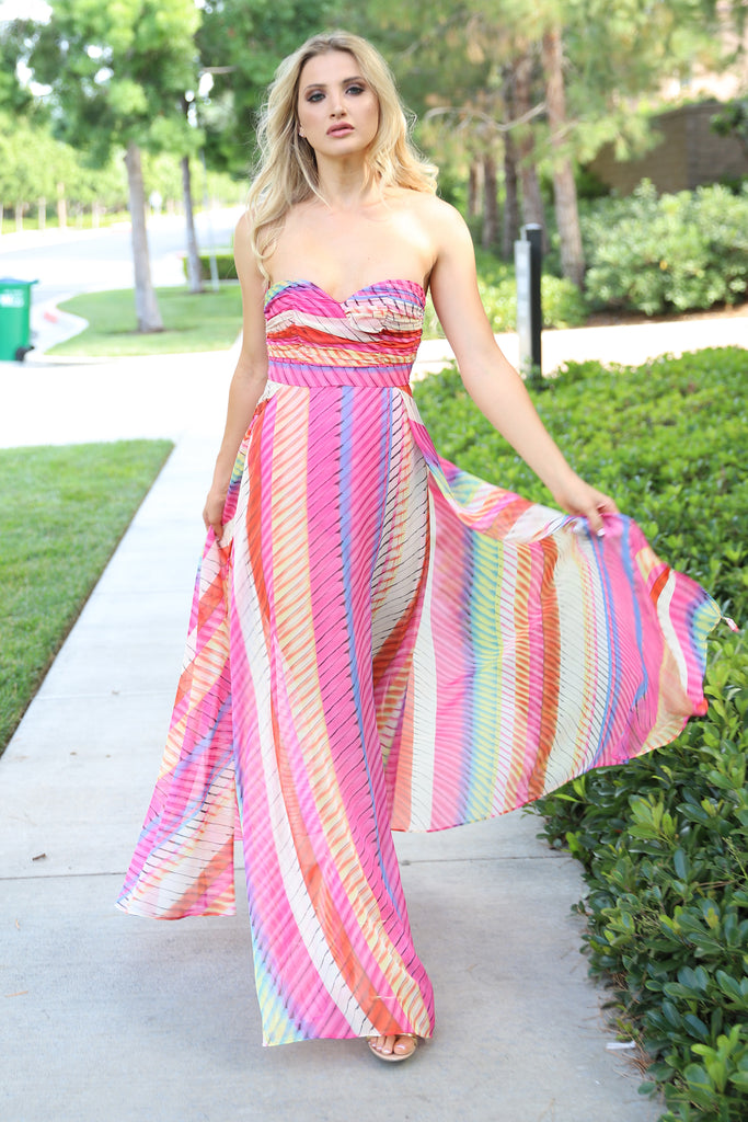 BEAUTIFUL MOMENTS PINK MAXI DRESS
