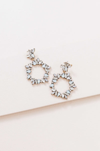 CAPTIVATING BEAUTY CRYSTAL CLEAR EARRINGS