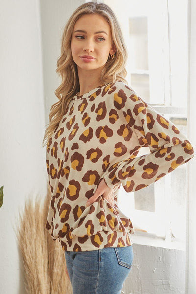 Lastly Ivory Leopard Print Long Sleeve