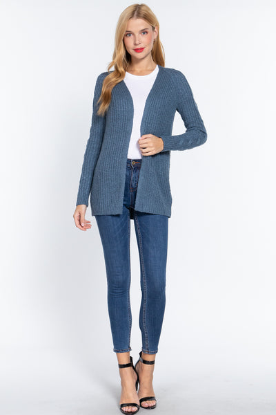 Uptown X Long Sleeve Blue Sweater Cardigan
