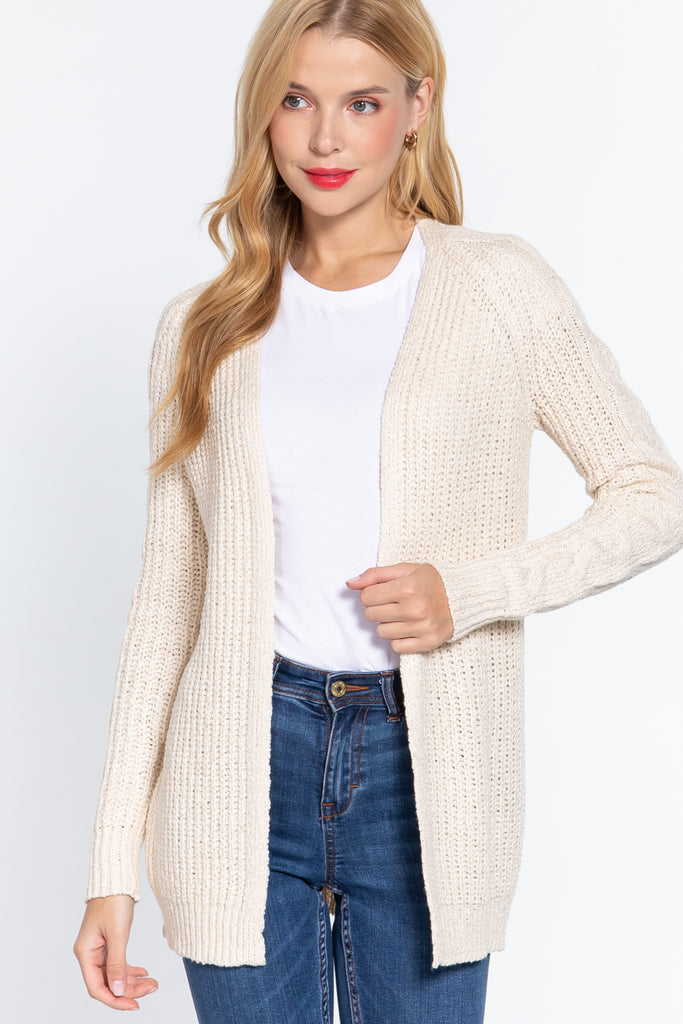Uptown X Long Sleeve Ivory Sweater Cardigan