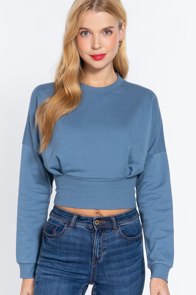 Dolman BlueTerry Crop Top