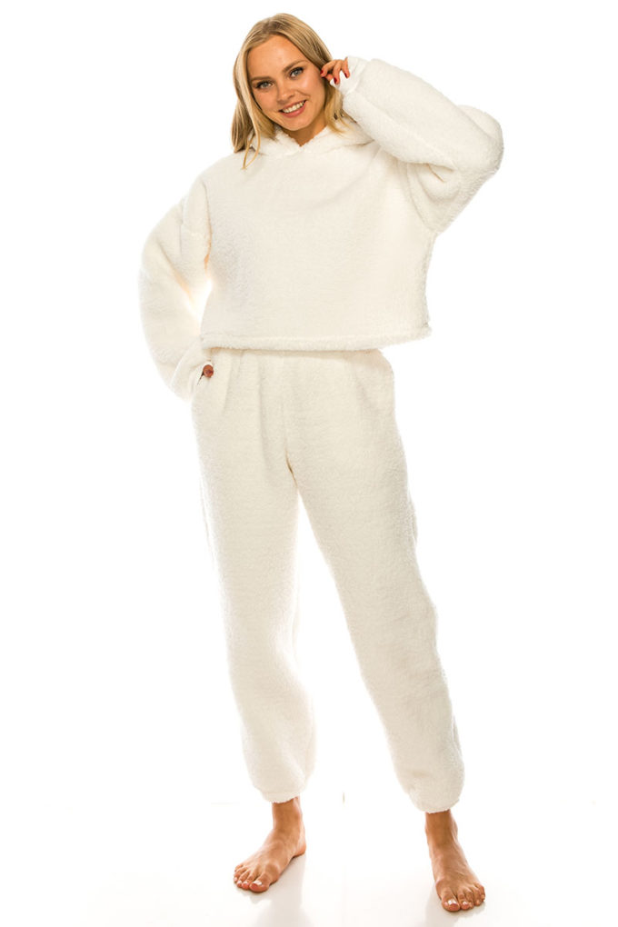 Off White Two Piece Pajama Set