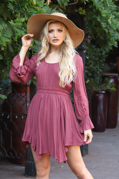 SOMEONE TO ADORE MAROON DRESS