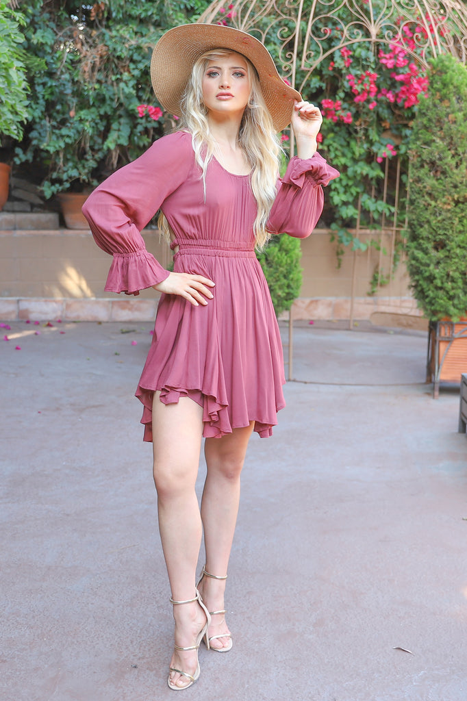 SOMEONE TO ADORE MAROON DRESS