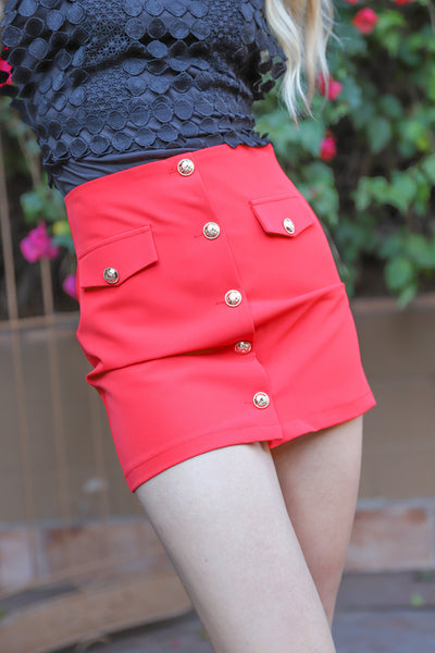 SECRETS OF FASHION RED SKIRT