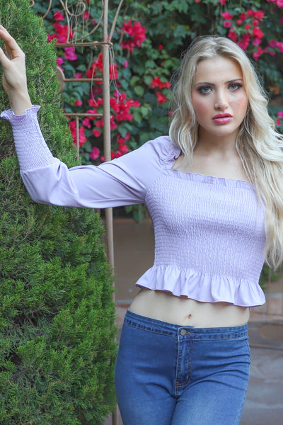 HOLD YOU CLOSER LAVENDER TOP
